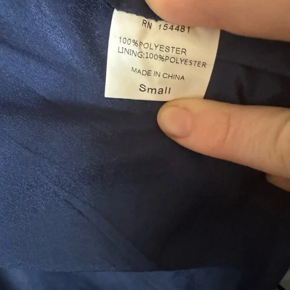 Jean-Pierre Klifa Paris Spaghetti Strap Dress. Size S. Color Blue. Orang… - Picture 8 of 9